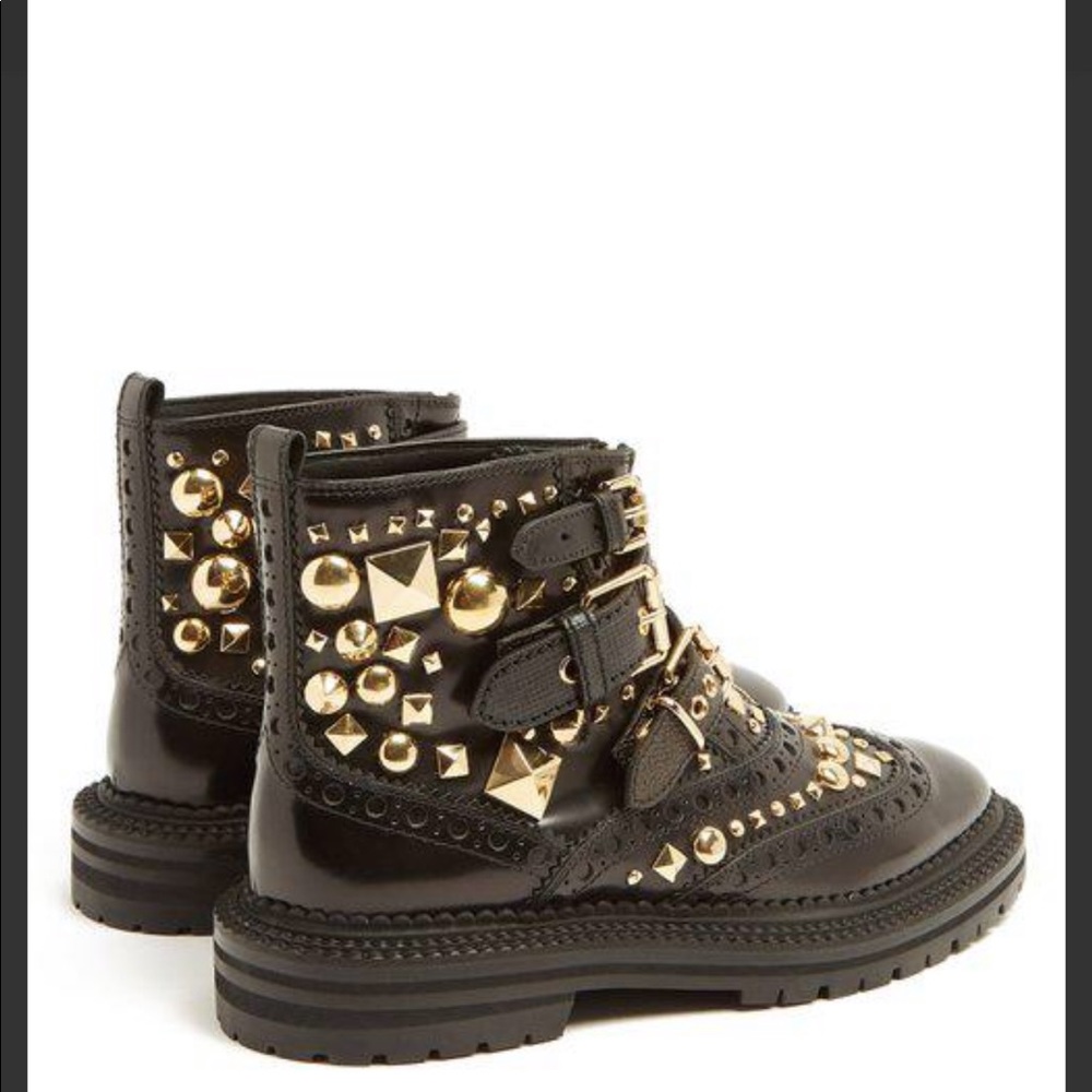 Burberry studded leather booties